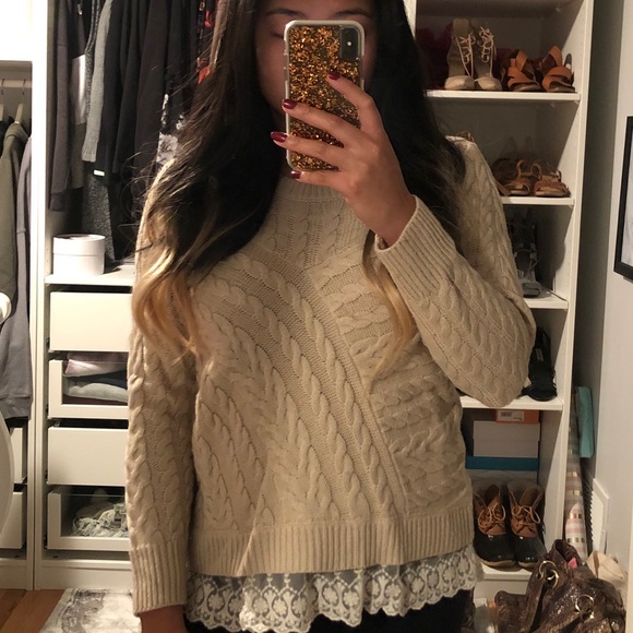 Monteau Sweaters - MONTEAU Cream Sweater